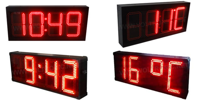 reloj temperatura de led