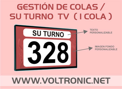 su turno gestion colas television tv televisor publicidad monitor