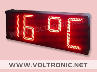 reloj termometro de leds