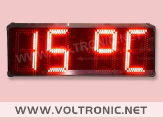 reloj de temperatura con leds